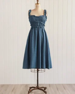 Backyard Gathering Denim Dress