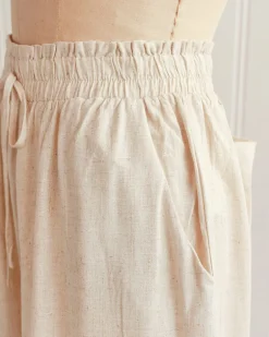 Caicos Cropped Linen Pants