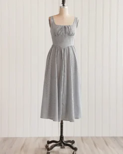 Lakeshire Striped Midi Dress