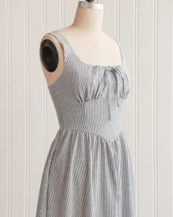 Lakeshire Striped Midi Dress