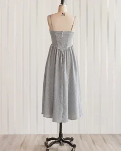 Lakeshire Striped Midi Dress