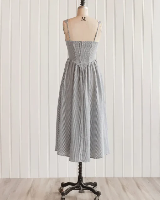 Lakeshire Striped Midi Dress