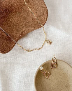 Linden Hammered Drop Earrings