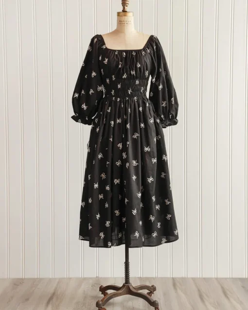 Penelope Bow Print Dress