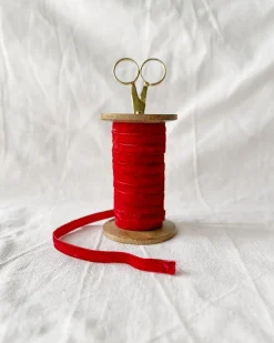 Velvet Ribbon & Scissors Set