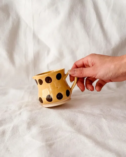 Yellow Brown Dot Creamer